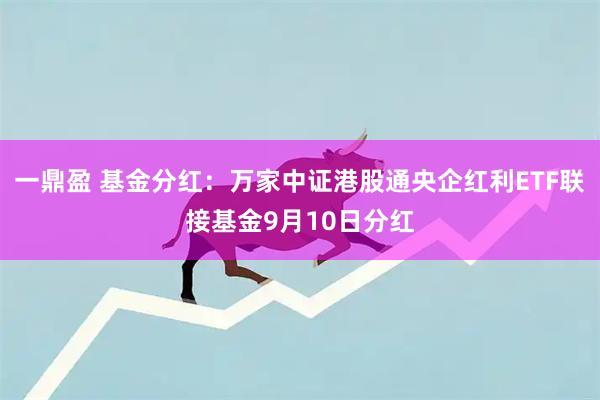 一鼎盈 基金分红：万家中证港股通央企红利ETF联接基金9月10日分红